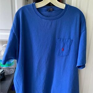 Polo Ralph Lauren T Shirt Mens  X Large  Blue Pony Casual Short Sleeve